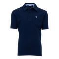 Wolf Blue Cotton Boy's Spirit Icon Short Sleeve Polo - Front View | Greyson Clothiers