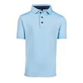 Greyson Clothiers Boy's Tala Polo - Wolf Blue Front View | Youth Golf Shirt