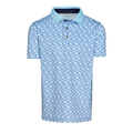 Wolf Blue Boy's The 313 Short Sleeve Polo, Graphic Print - Front View | Greyson Clothiers
