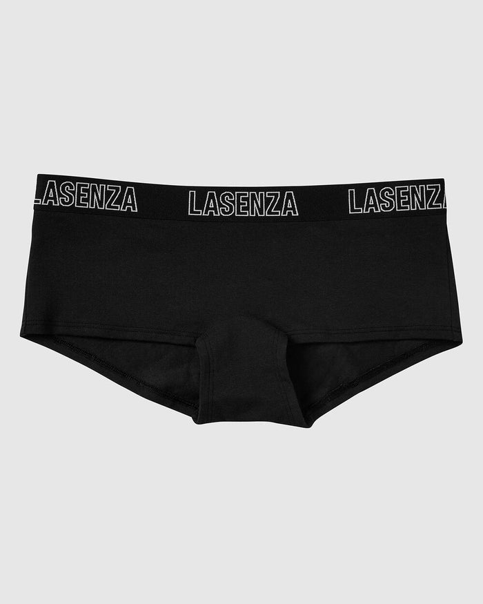 Boyshort Panty in Tuxedo Black