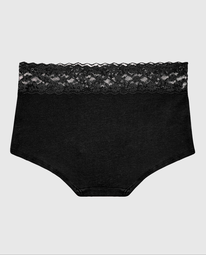 Boyshort Panty in Tuxedo Black