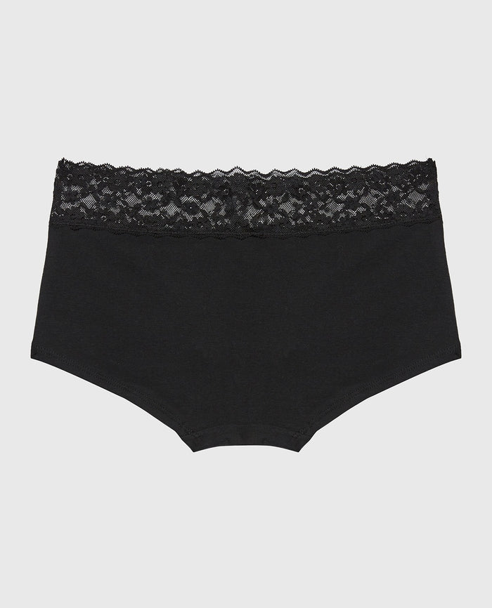 Boyshort Panty in Tuxedo Black
