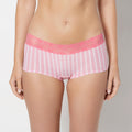 Boyshort Panty With Lace Trim in Wallpaper Stripe