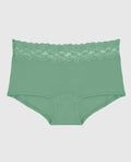 Boyshort Panty with Lace Trim in Wintermint