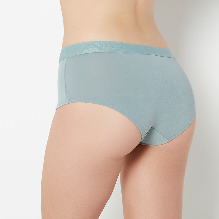 Boyshort Panty With Logo Band in Lead