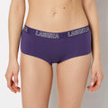 Boyshort Panty With Logo in Mulberry Purple