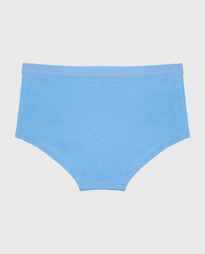 Boyshort Panty With Vanishing Trim in Azure Blue