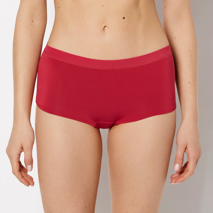 Boyshort Panty With Vanishing Trim in Passion Red