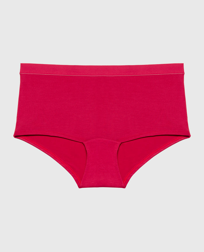 Boyshort Panty With Vanishing Trim in Passion Red