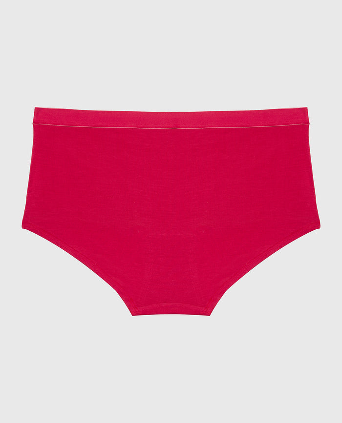 Boyshort Panty With Vanishing Trim in Passion Red