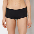 Boyshort Panty with Vanishing Trim in Tuxedo Black