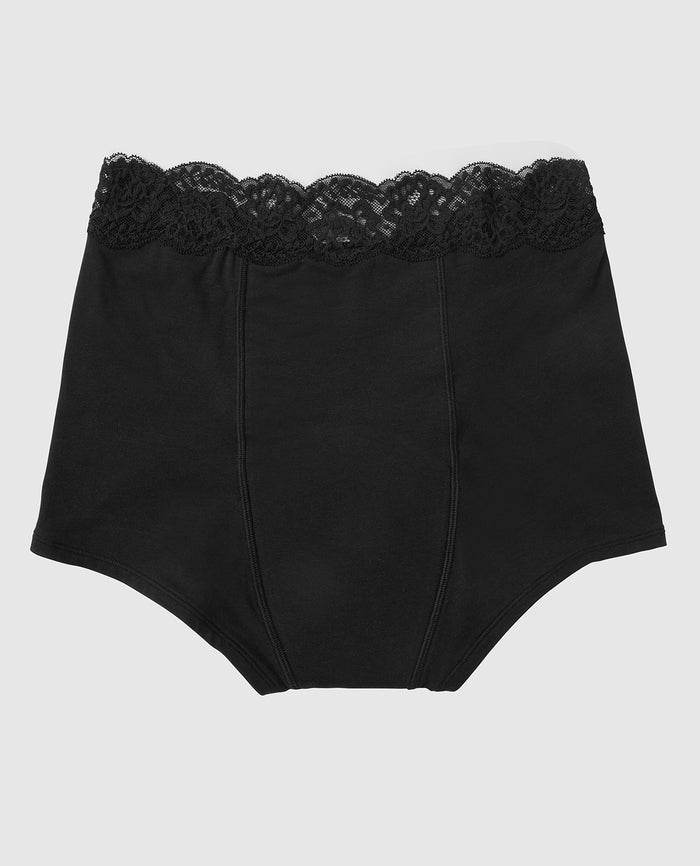 Boyshort Period Panty in Smoulder Black