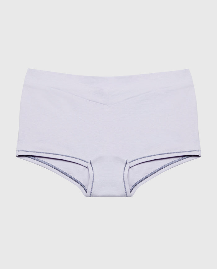 Boyshort Wide Waist Cotton Panty in Cosmic Sky