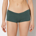 Boyshort Wide Waist Cotton Panty in Jungle Green Heather