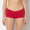 Boyshort Wide Waist Cotton Panty in Passion Red