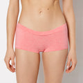 Boyshort Wide Waist Cotton Panty in Pink Lemonade Heather