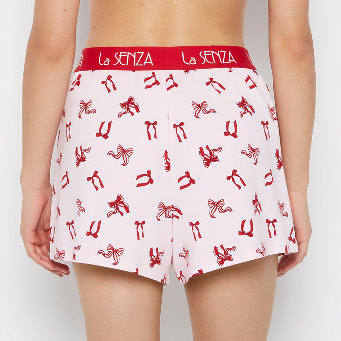 Brush Jersey Shorts with art deco logo in Big Sweet Bows