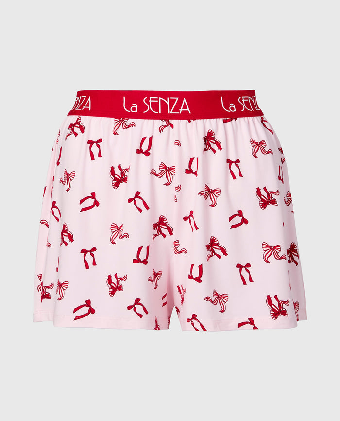 Brush Jersey Shorts with art deco logo in Big Sweet Bows