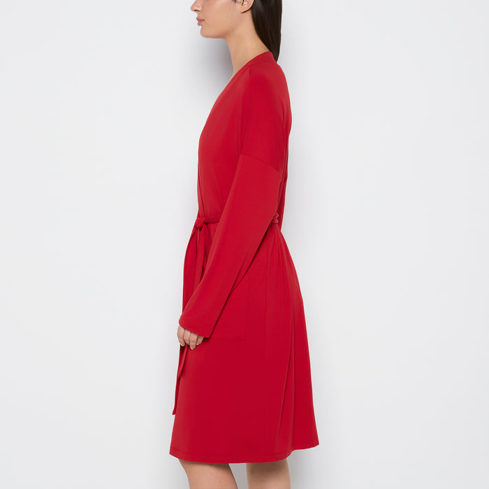 Brushed Jersey Robe in Crimson