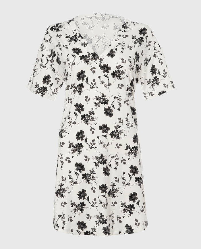 Brushed Jersey Sleep Shirt in Medium Goddess Floral