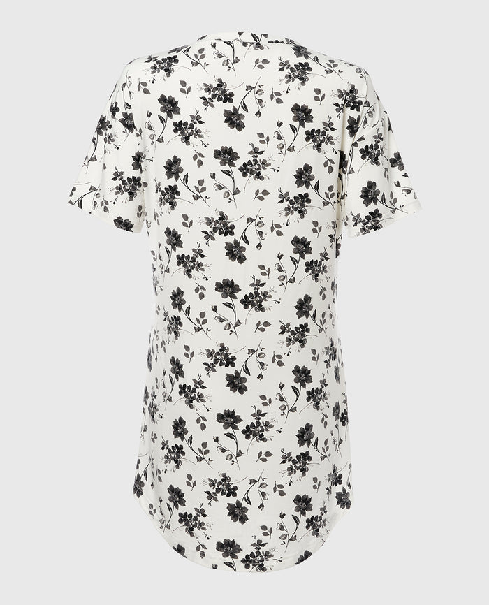 Brushed Jersey Sleep Shirt in Medium Goddess Floral