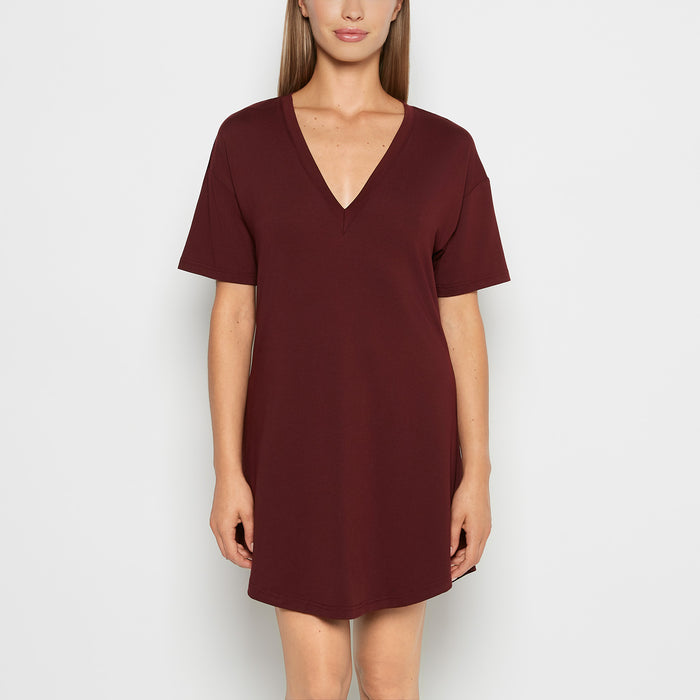 Brushed Jersey Sleep Shirt in Russian Ruby