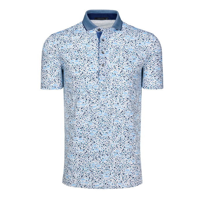 Arctic Buffalo Soldier Printed Performance Golf Polo - Front View | Greyson Clothiers