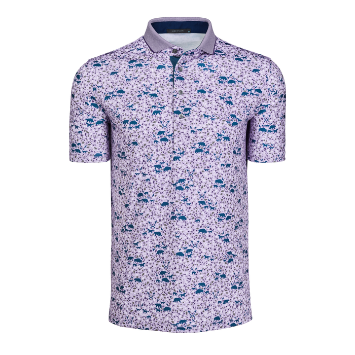 Highland Buffalo Soldier Printed Performance Golf Polo - Front View | Greyson Clothiers