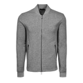 Medium Grey Heather Calgary Luxe Bomber Jacket - Front View, Premium Men's Bomber | Greyson Clothiers