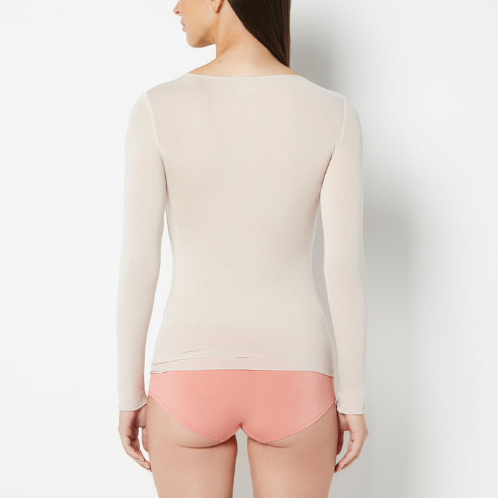 Casual Long Sleeve Top in Grey Morn