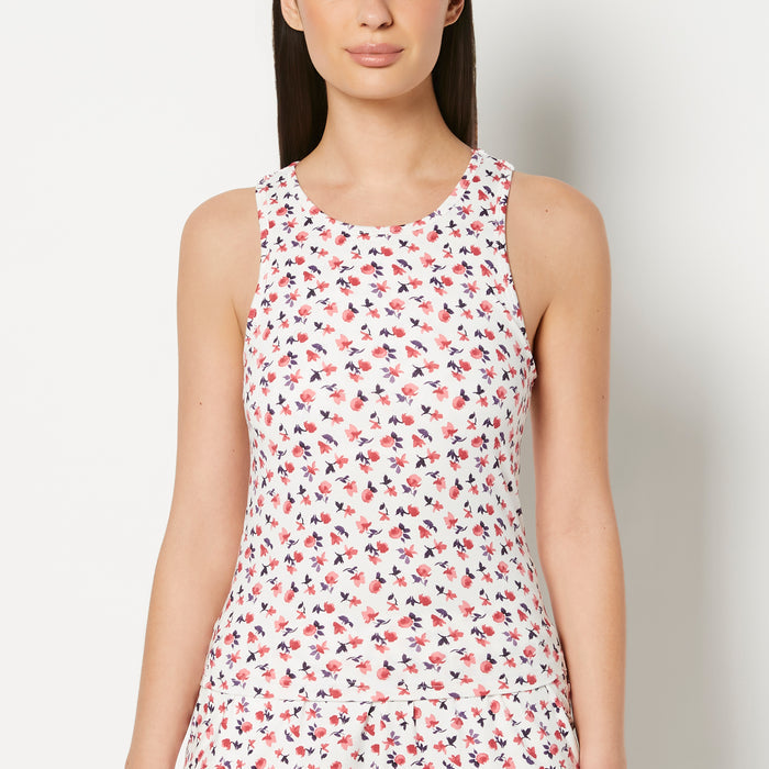Casual Sleep Jersey High Neck Tank in Breezy Mid Floral