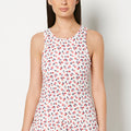 Casual Sleep Jersey High Neck Tank in Breezy Mid Floral