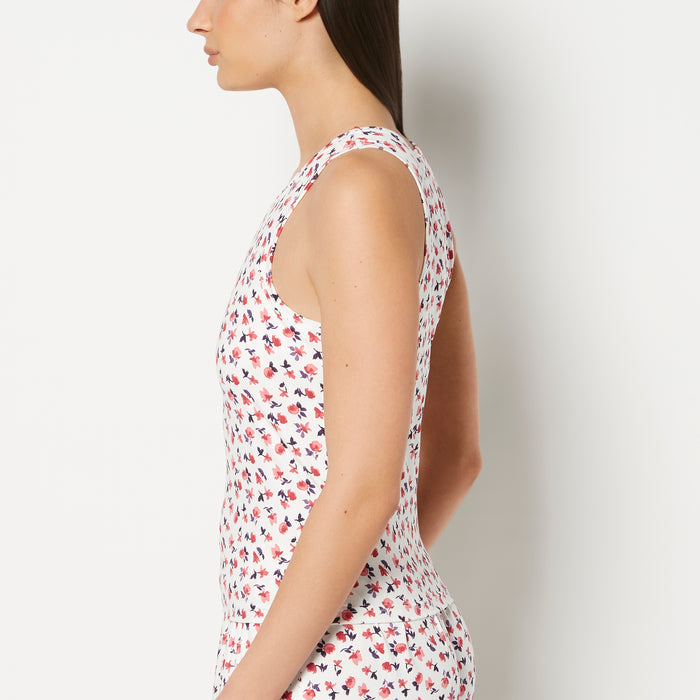 Casual Sleep Jersey High Neck Tank in Breezy Mid Floral