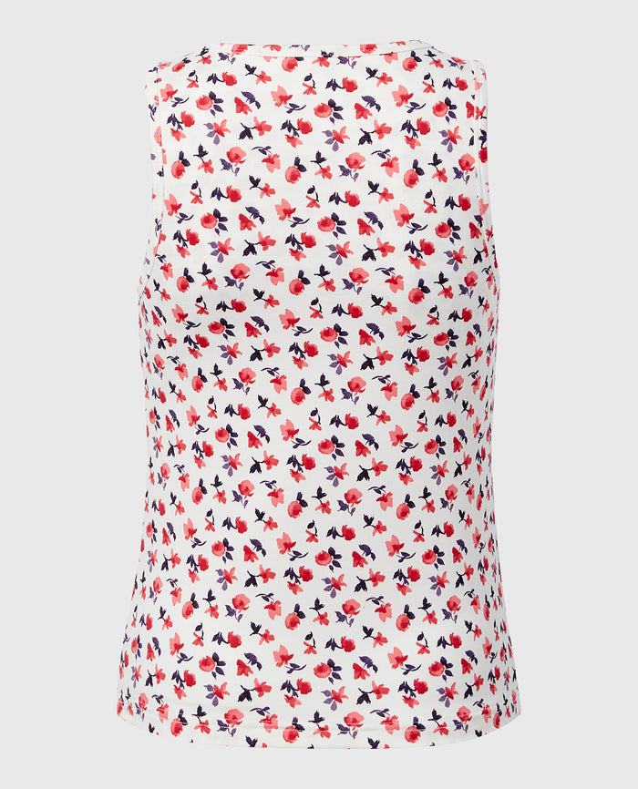 Casual Sleep Jersey High Neck Tank in Breezy Mid Floral