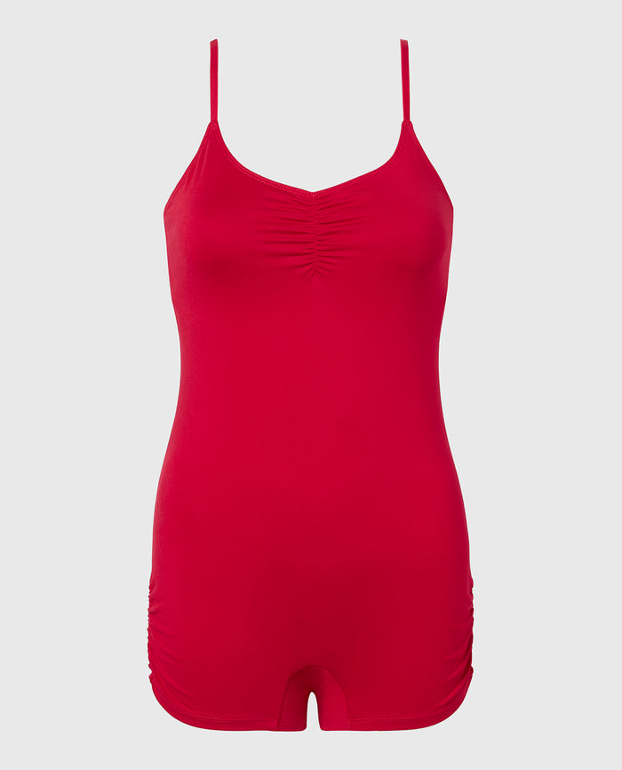Casual Sleep Jersey Onesie in Passion Red