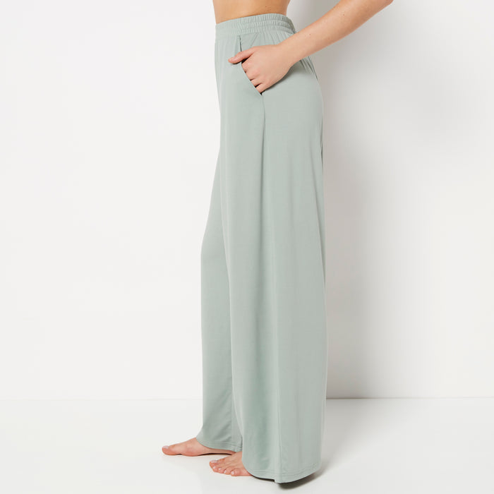 Casual Sleep Jersey Pants in Iceberg Green