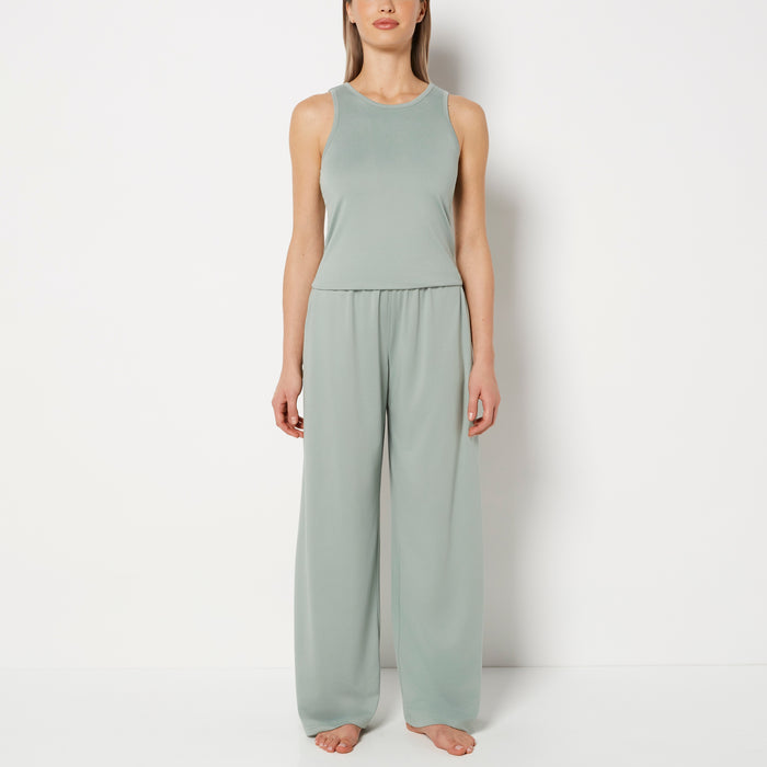 Casual Sleep Jersey Pants in Iceberg Green