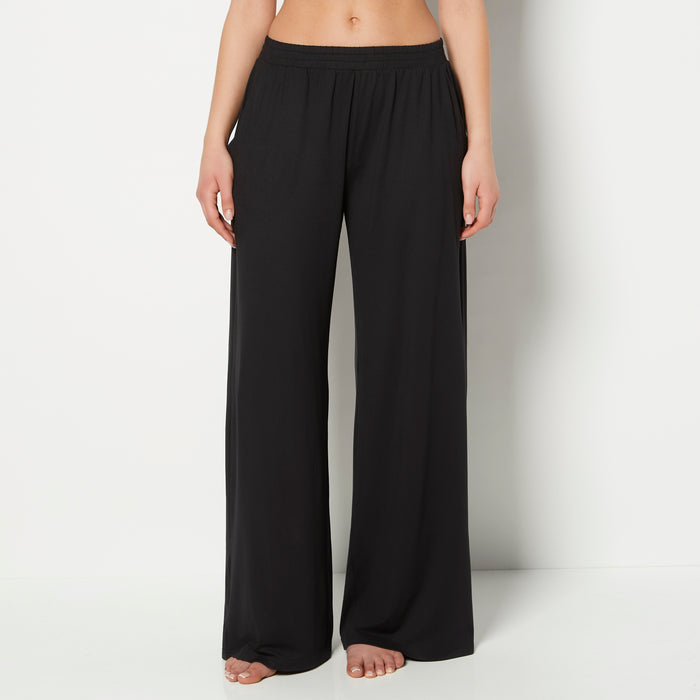 Casual Sleep Jersey Pants in Tuxedo Black