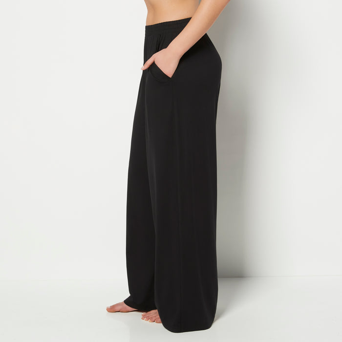 Casual Sleep Jersey Pants in Tuxedo Black