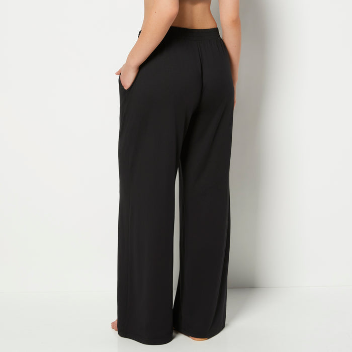 Casual Sleep Jersey Pants in Tuxedo Black