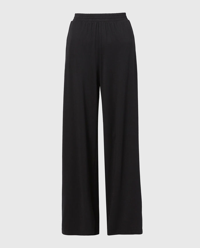 Casual Sleep Jersey Pants in Tuxedo Black