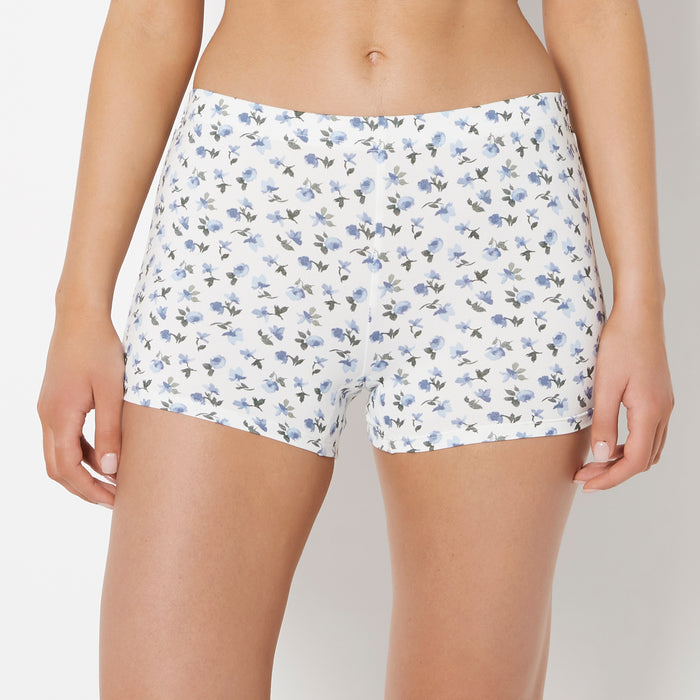 Casual Sleep Jersey Side Scrunch Short in Breezy Mid Floral