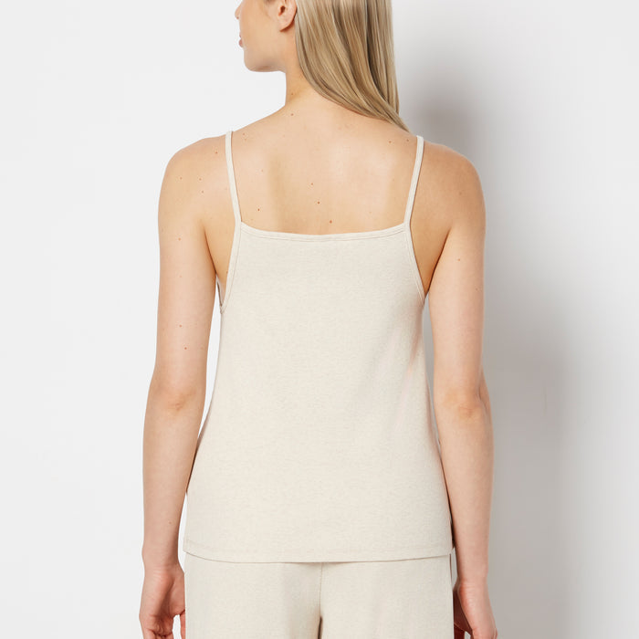 Casual Sleep Tank with Lace Trim in Sheer Bliss