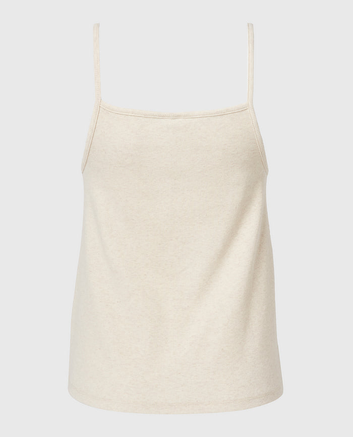 Casual Sleep Tank with Lace Trim in Sheer Bliss