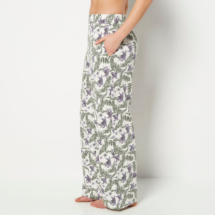 Casual Sleep Textured Knit Pant in Island Floral