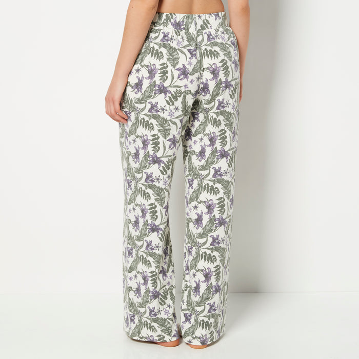 Casual Sleep Textured Knit Pant in Island Floral