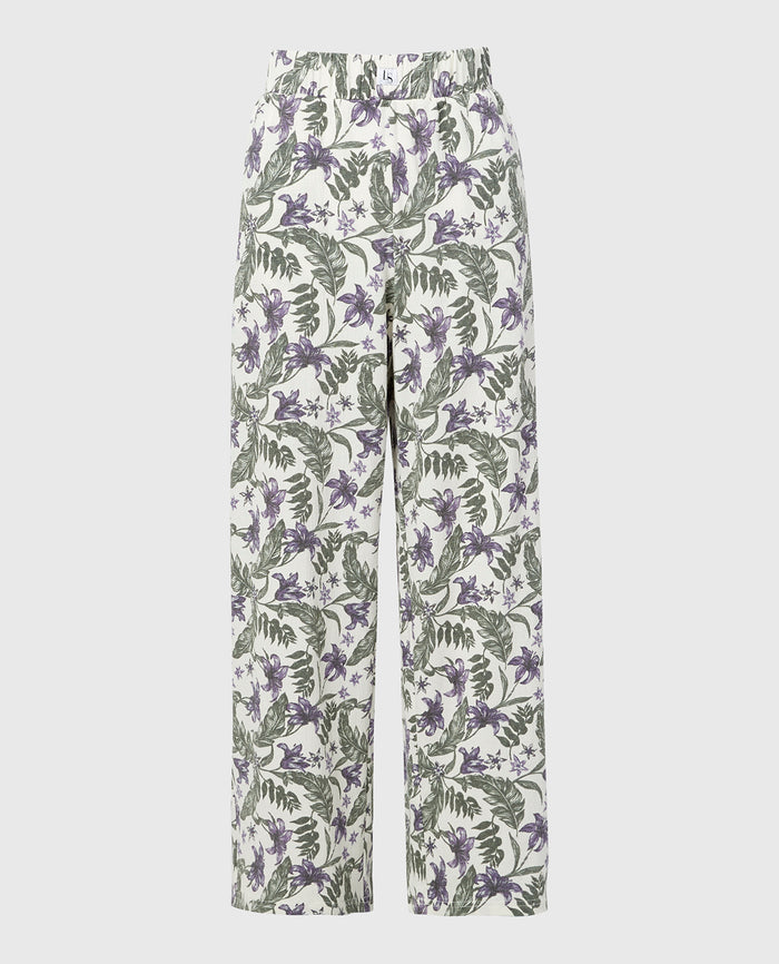 Casual Sleep Textured Knit Pant in Island Floral