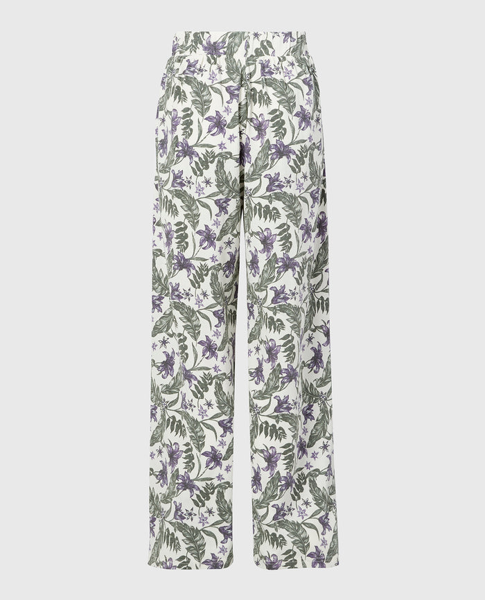 Casual Sleep Textured Knit Pant in Island Floral
