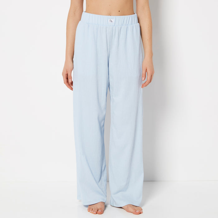 Casual Sleep Textured Knit Pant In Skyway