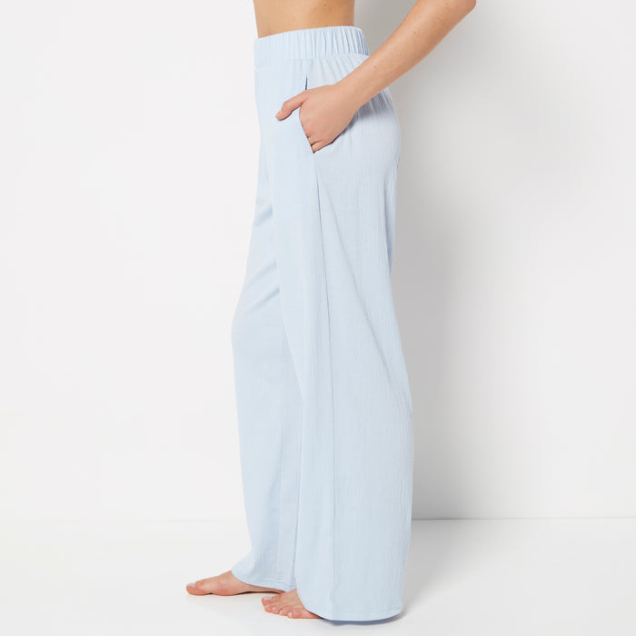 Casual Sleep Textured Knit Pant In Skyway